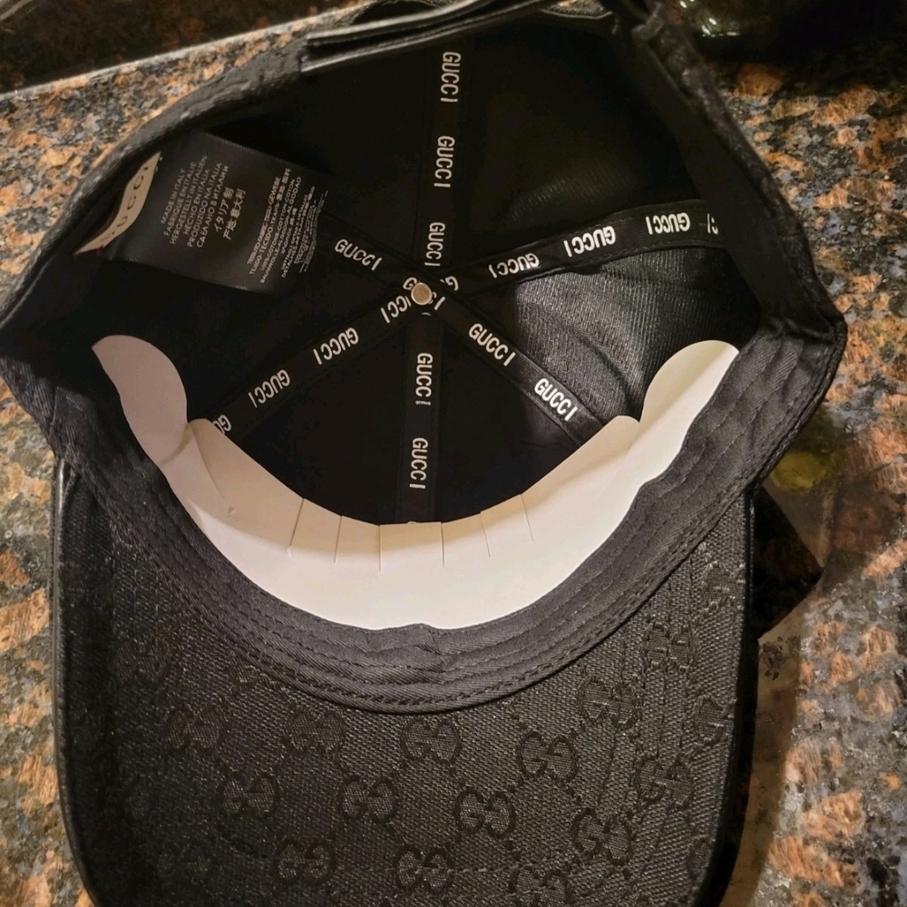 Gucci Black Monogram Baseball Cap - Picture 6 of 11